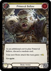Primeval Bellow (Yellow) - Welcome to Rathe - Flesh and Blood TCG card