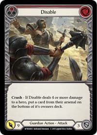 Disable (Red) - Welcome to Rathe - Flesh and Blood TCG card