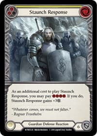 Staunch Response (Yellow) - Welcome to Rathe - Flesh and Blood TCG card