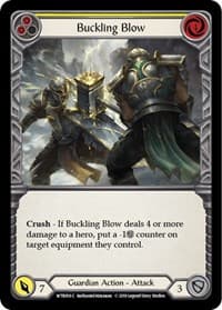 Buckling Blow (Yellow) - Welcome to Rathe - Flesh and Blood TCG card
