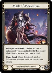 Mask of Momentum - Welcome to Rathe - Flesh and Blood TCG card