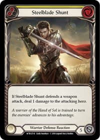 Steelblade Shunt (Yellow) - Welcome to Rathe - Flesh and Blood TCG card