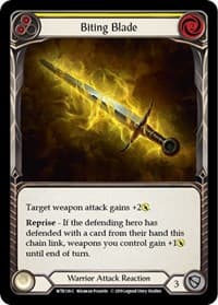 Biting Blade (Yellow) - Welcome to Rathe - Flesh and Blood TCG card
