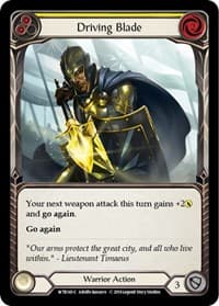 Driving Blade (Yellow) - Welcome to Rathe - Flesh and Blood TCG card