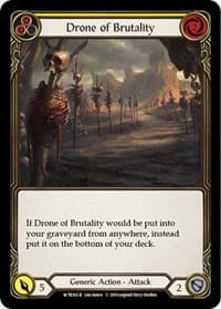 Drone of Brutality (Yellow) - Welcome to Rathe - Flesh and Blood TCG card