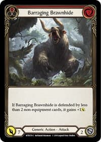Barraging Brawnhide (Red) - Welcome to Rathe - Flesh and Blood TCG card