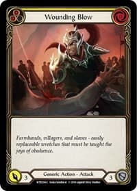 Wounding Blow (Yellow) - Welcome to Rathe - Flesh and Blood TCG card