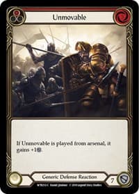 Unmovable (Red) - Welcome to Rathe - Flesh and Blood TCG card