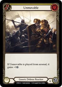 Unmovable (Yellow) - Welcome to Rathe - Flesh and Blood TCG card