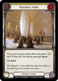 Warrior's Valor (Yellow) - Hero Deck: Dorinthea - Flesh and Blood TCG card