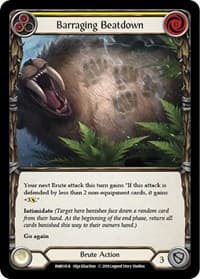 Barraging Beatdown (Yellow) - Hero Deck: Rhinar - Flesh and Blood TCG card