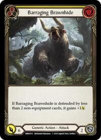 Barraging Brawnhide (Yellow) - Hero Deck: Rhinar - Flesh and Blood TCG card