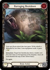 Barraging Beatdown (Blue) - Hero Deck: Rhinar - Flesh and Blood TCG card