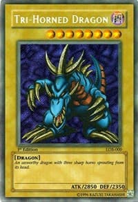 Tri-Horned Dragon (LOB-000) - The Legend of Blue Eyes White Dragon - YuGiOh card