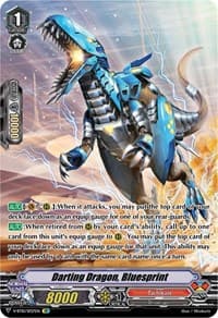 Darting Dragon, Bluesprint (SP) - V-BT10: Phantom Dragon Aeon - Cardfight Vanguard card