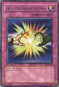 Two-Pronged Attack - The Legend of Blue Eyes White Dragon - YuGiOh card