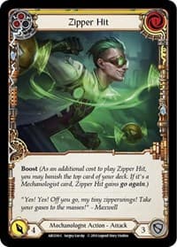Zipper Hit (Yellow) - Arcane Rising - Flesh and Blood TCG card