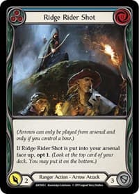 Ridge Rider Shot (Blue) - Arcane Rising - Flesh and Blood TCG card