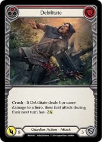 Debilitate (Red) - Hero Deck: Bravo - Flesh and Blood TCG card