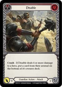 Disable (Red) - Hero Deck: Bravo - Flesh and Blood TCG card
