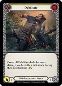 Debilitate (Yellow) - Hero Deck: Bravo - Flesh and Blood TCG card