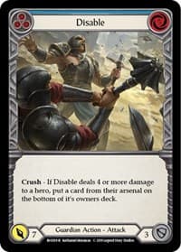 Disable (Blue) - Hero Deck: Bravo - Flesh and Blood TCG card