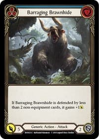 Barraging Brawnhide (Blue) - Hero Deck: Bravo - Flesh and Blood TCG card