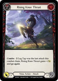 Rising Knee Thrust (Red) - Hero Deck: Katsu - Flesh and Blood TCG card