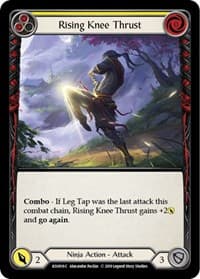 Rising Knee Thrust (Yellow) - Hero Deck: Katsu - Flesh and Blood TCG card