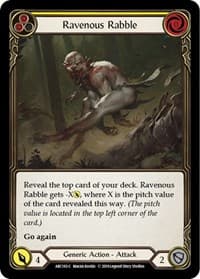 Ravenous Rabble (Yellow) - Arcane Rising - Flesh and Blood TCG card