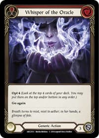 Whisper of the Oracle (Red) - Arcane Rising - Flesh and Blood TCG card
