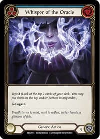 Whisper of the Oracle (Blue) - Arcane Rising - Flesh and Blood TCG card