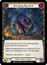 Barraging Big Horn (Yellow) - Crucible of War - Flesh and Blood TCG card