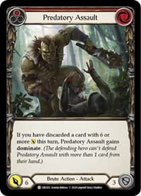 Predatory Assault (Red) - Crucible of War - Flesh and Blood TCG card