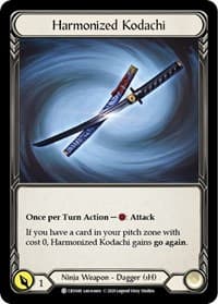 Harmonized Kodachi - Crucible of War - Flesh and Blood TCG card
