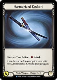 Harmonized Kodachi (Reverse) - Crucible of War - Flesh and Blood TCG card