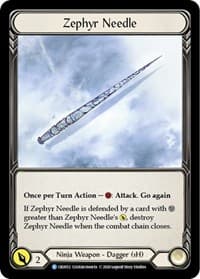 Zephyr Needle (Reverse) - Crucible of War - Flesh and Blood TCG card