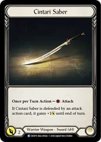 Cintari Saber - Crucible of War - Flesh and Blood TCG card