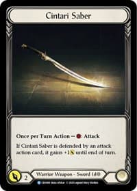 Cintari Saber (Reverse) - Crucible of War - Flesh and Blood TCG card