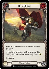 Hit and Run (Yellow) - Crucible of War - Flesh and Blood TCG card