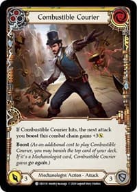 Combustible Courier (Yellow) - Crucible of War - Flesh and Blood TCG card