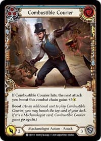 Combustible Courier (Blue) - Crucible of War - Flesh and Blood TCG card