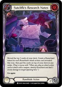 Sutcliffe's Research Notes (Yellow) - Crucible of War - Flesh and Blood TCG card