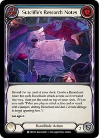 Sutcliffe's Research Notes (Blue) - Crucible of War - Flesh and Blood TCG card
