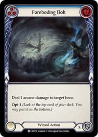 Foreboding Bolt (Blue) - Crucible of War - Flesh and Blood TCG card