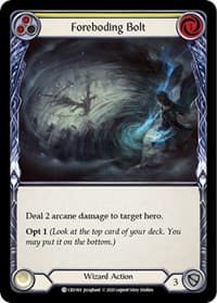 Foreboding Bolt (Yellow) - Crucible of War - Flesh and Blood TCG card