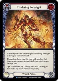 Cindering Foresight (Red) - Crucible of War - Flesh and Blood TCG card