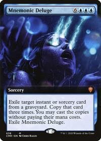 Mnemonic Deluge (Extended Art) - Commander Legends - Magic: The Gathering card
