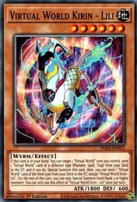 Virtual World Kirin - Lili - Phantom Rage - YuGiOh card