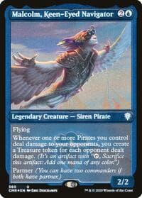 Malcolm, Keen-Eyed Navigator (Foil Etched) - Commander Legends - Magic: The Gathering card